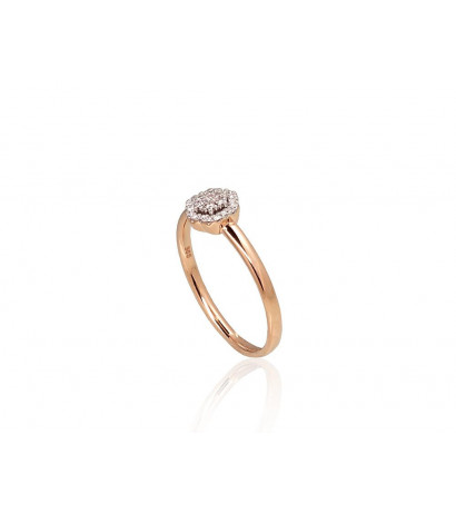 Gold ring 1100944(Au-R+PRh-W)_DI, Red Gold 585°, Rhodium (Plating) , Diamonds