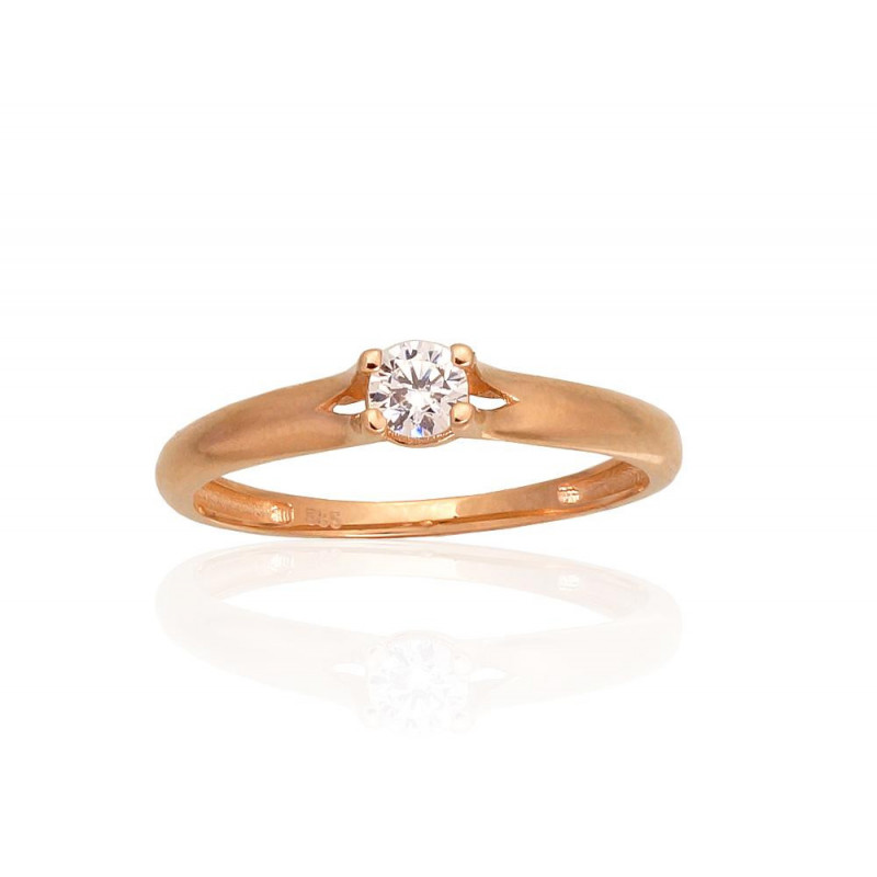 Gold ring 1100954(Au-R)_CZ, Red Gold 585°, Zirkons