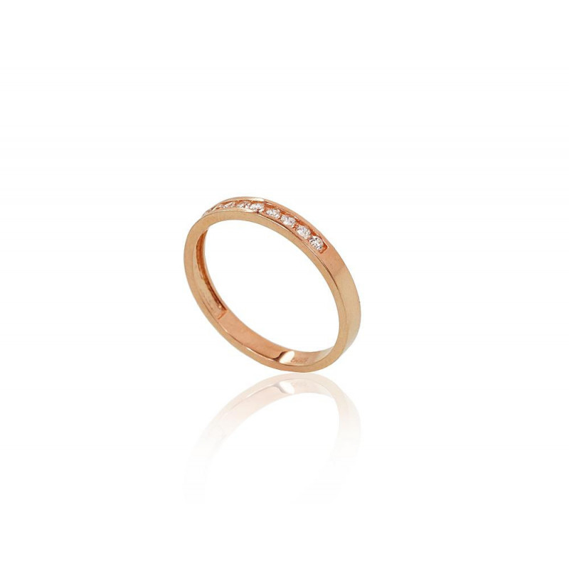 Gold ring 1100832(Au-R)_CZ, Red Gold 585°, Zirkons