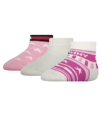 Tommy Hilfiger Baby Sock 3P Stars And S Pink Combo 701210510 002 015 (TH314-b) zeķes