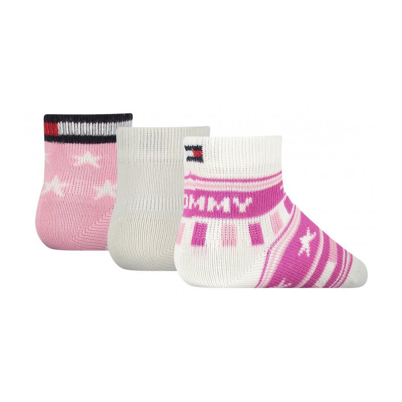 Tommy Hilfiger Baby Sock 3P Stars And S Pink Combo 701210510 002 015 (TH314-b) kojinės