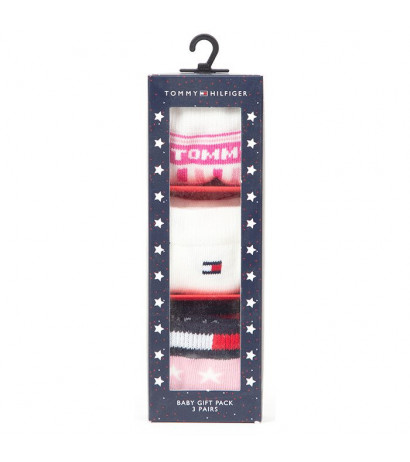 Tommy Hilfiger Baby Sock 3P Stars And S Pink Combo 701210510 002 015 (TH314-b) socks