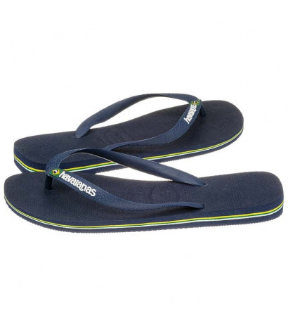 Havaianas Brasil Logo Marinho Navy Blue 4110850-0555 (HI1-b) flip flops