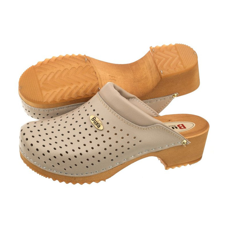 Buxa Supercomfort Beżowe F11 (BX2-e) Women's Shoes/Flip Flops