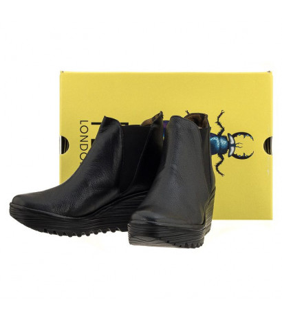 FLY London Yoss Mousse Black P500431000 (FL103-a) Boots