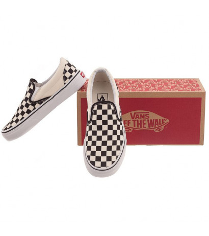 Vans Classic Slip-On Black and White VN-0EYEBWW (VA6-c) kingad