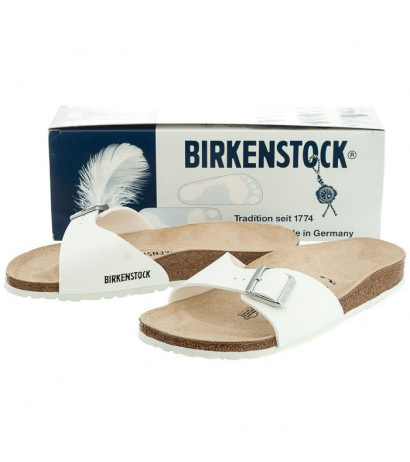 Birkenstock Madrid White 040733 (BK24-a) Sieviešu apavi/Flip Flops