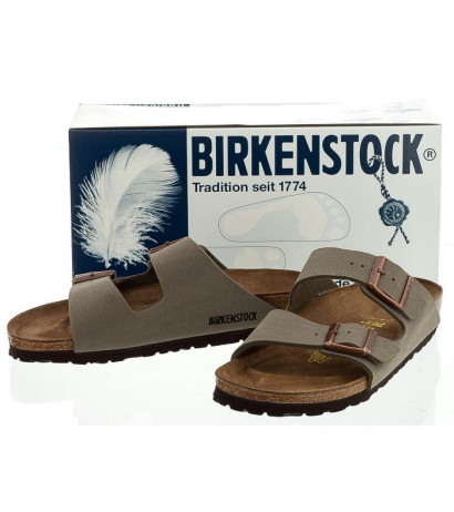 Birkenstock Arizona BF Nubuk Stone 151213 (BK19-b) Sieviešu apavi/Flip Flops