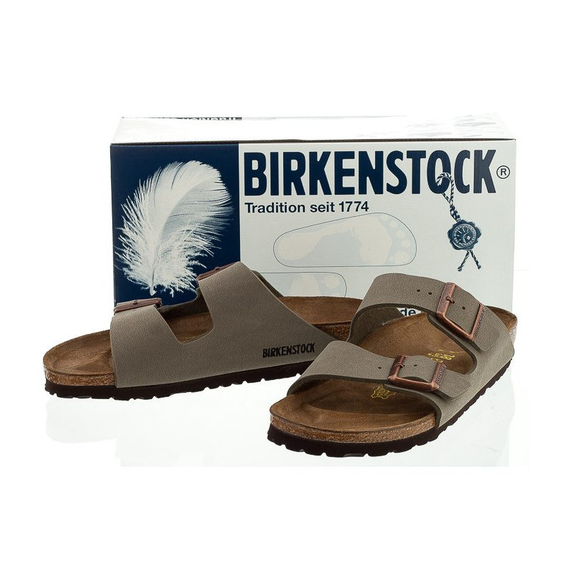 Birkenstock Arizona BF Nubuk Stone 151213 (BK19-b) Sieviešu apavi/Flip Flops