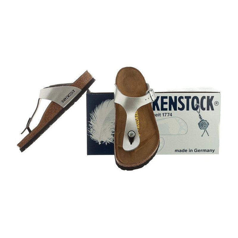 Birkenstock Gizeh Silver 043851 (BK13-d) apavi