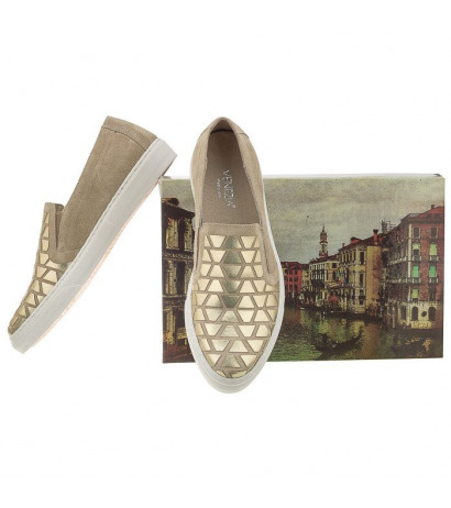 Venezia Beżowe 11390 Bei-Pla (VE34-a) sneakers