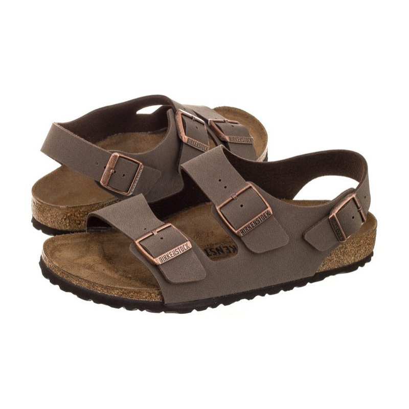 Birkenstock Milano BF Nubuck Mocca 634503 (BK43-b) sandalai