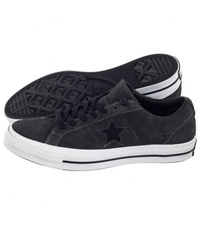 Converse One Star OX Almost Black/White 163247C (CO376-a) spordijalatsid