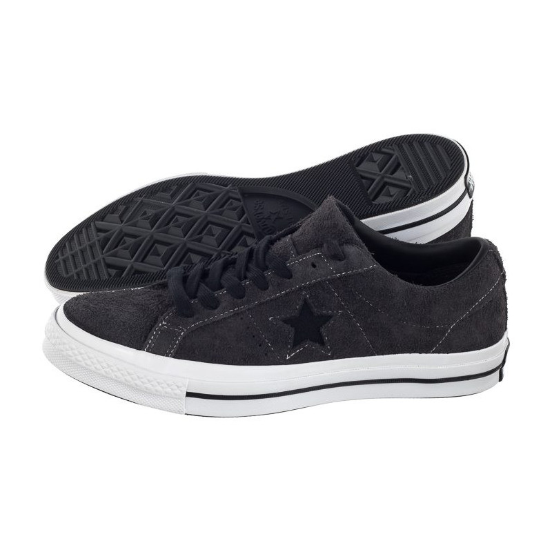 Converse One Star OX Almost Black/White 163247C (CO376-a) spordijalatsid