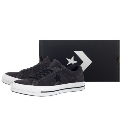 Converse One Star OX Almost Black/White 163247C (CO376-a) spordijalatsid