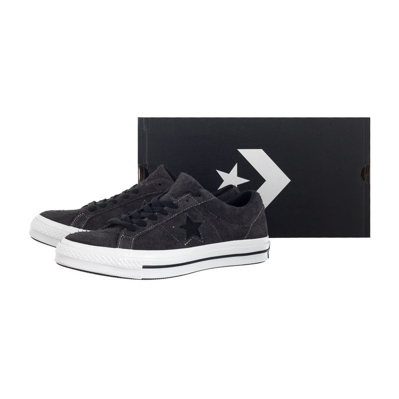 Converse One Star OX Almost Black/White 163247C (CO376-a) spordijalatsid