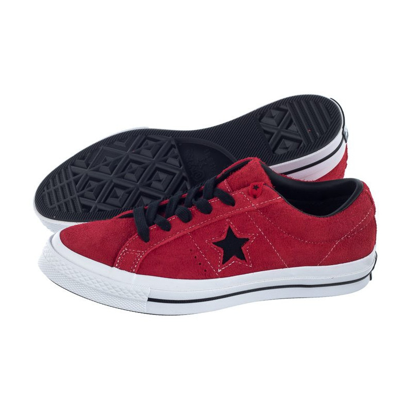 Converse One Star OX Enamel Red/Black/White 163246C (CO376-b) sporta apavi