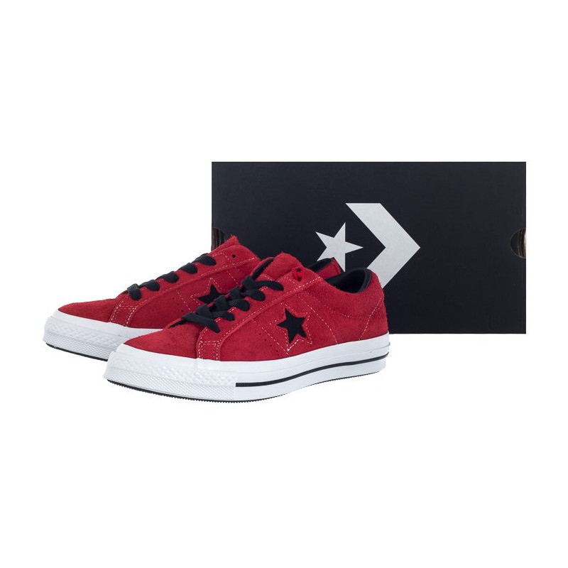 Converse One Star OX Enamel Red/Black/White 163246C (CO376-b) sporta apavi