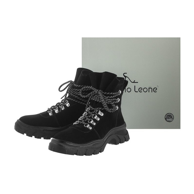 Sergio Leone Czarne Nubuk TR729 (SL315-a) shoes