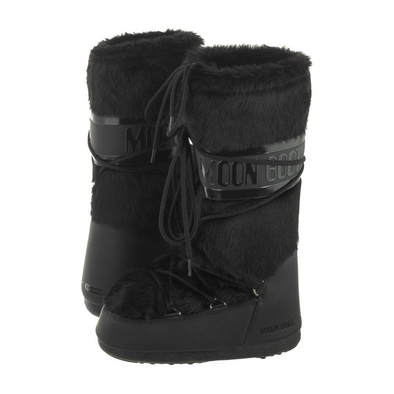 Moon Boot Icon Faux Fur Black 1408900 N001 (MB43-a) zābaki