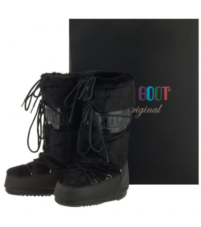 Moon Boot Icon Faux Fur Black 1408900 N001 (MB43-a) batai