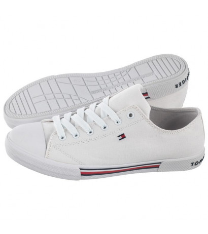 Tommy Hilfiger Low Cut Lace-Up Sneaker T3X4-30692-0890 100 White (TH79-a) sportiniai bateliai