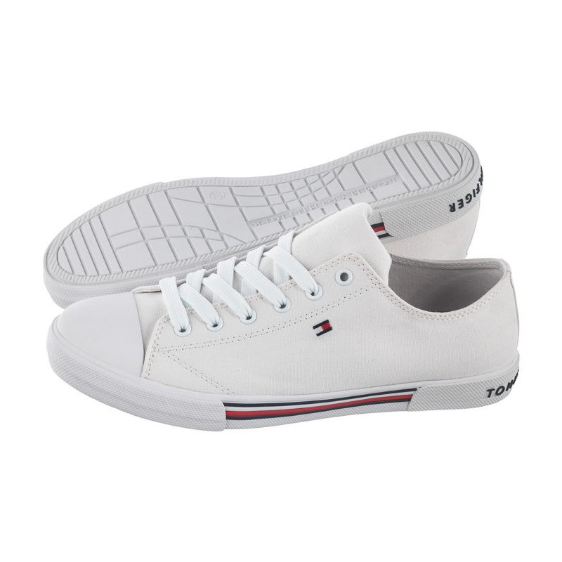 Tommy Hilfiger Low Cut Lace-Up Sneaker T3X4-30692-0890 100 White (TH79-a) sporta apavi