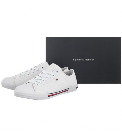 Tommy Hilfiger Low Cut Lace-Up Sneaker T3X4-30692-0890 100 White (TH79-a) sporta apavi