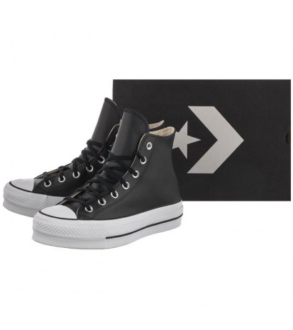 Converse CT All Star Lift Clean Hi Black/Black/White 561675C (CO446-a) kingad