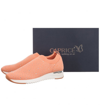 Caprice Różowe 9-24700-26 675 Peach Knit (CP254-b) sporta apavi