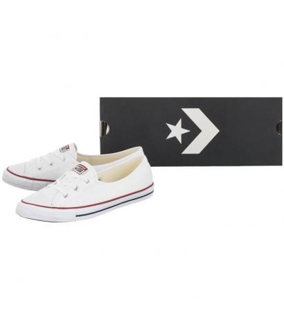 Converse CT All Star Ballet Lace Slip White/Garnet/Navy 566774C (CO467-a) bateliai