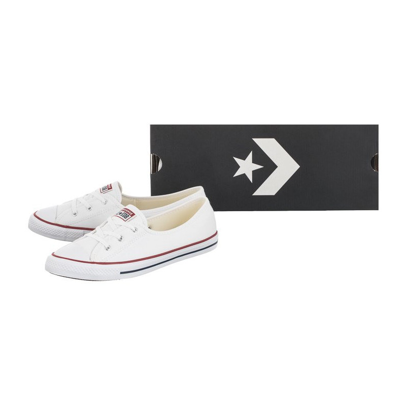 Converse CT All Star Ballet Lace Slip White/Garnet/Navy 566774C (CO467-a) bateliai