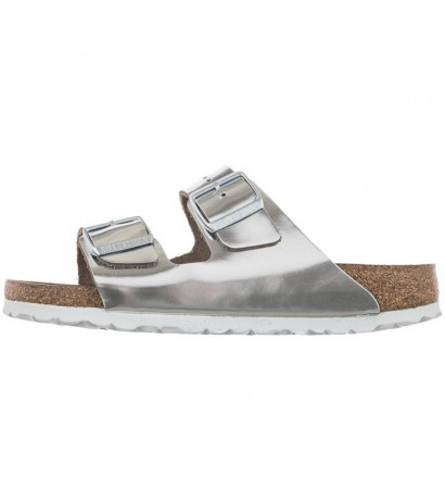 Birkenstock Arizona BS Soft Footbed Silver 1005961 (BK145-b) Women's Shoes/Flip Flops