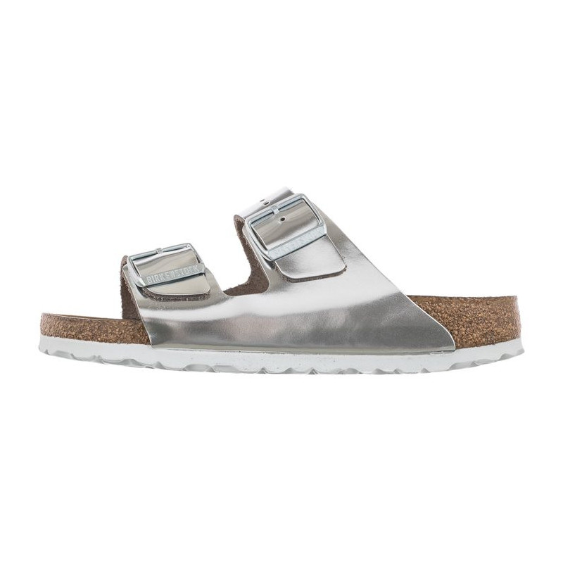 Birkenstock Arizona BS Soft Footbed Silver 1005961 (BK145-b) Women's Shoes/Flip Flops