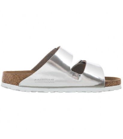 Birkenstock Arizona BS Soft Footbed Silver 1005961 (BK145-b) Women's Shoes/Flip Flops