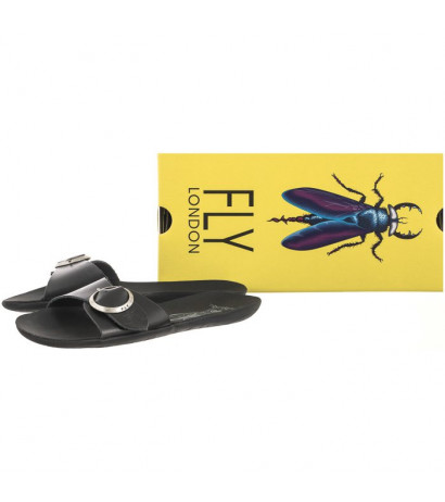 FLY London Moly Bridle Black P144759000 (FL342-a) Sieviešu apavi/Flip Flops