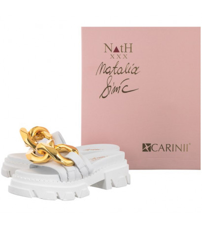 Carinii Białe B7223-I81-000-000-E49 (CI599-b) Women's Shoes/Flip Flops