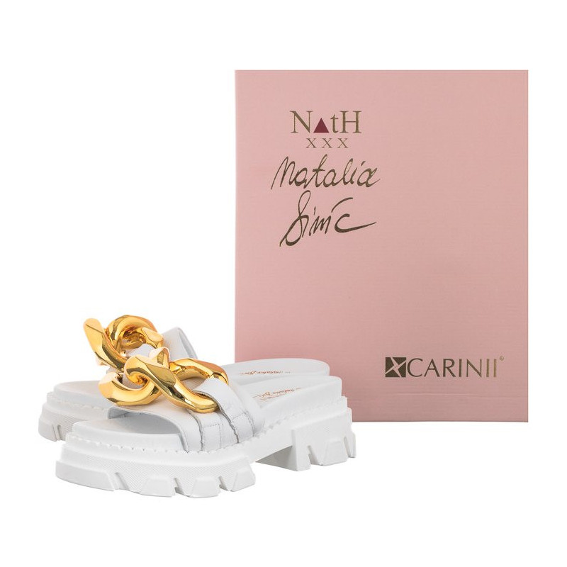 Carinii Białe B7223-I81-000-000-E49 (CI599-b) Women's Shoes/Flip Flops