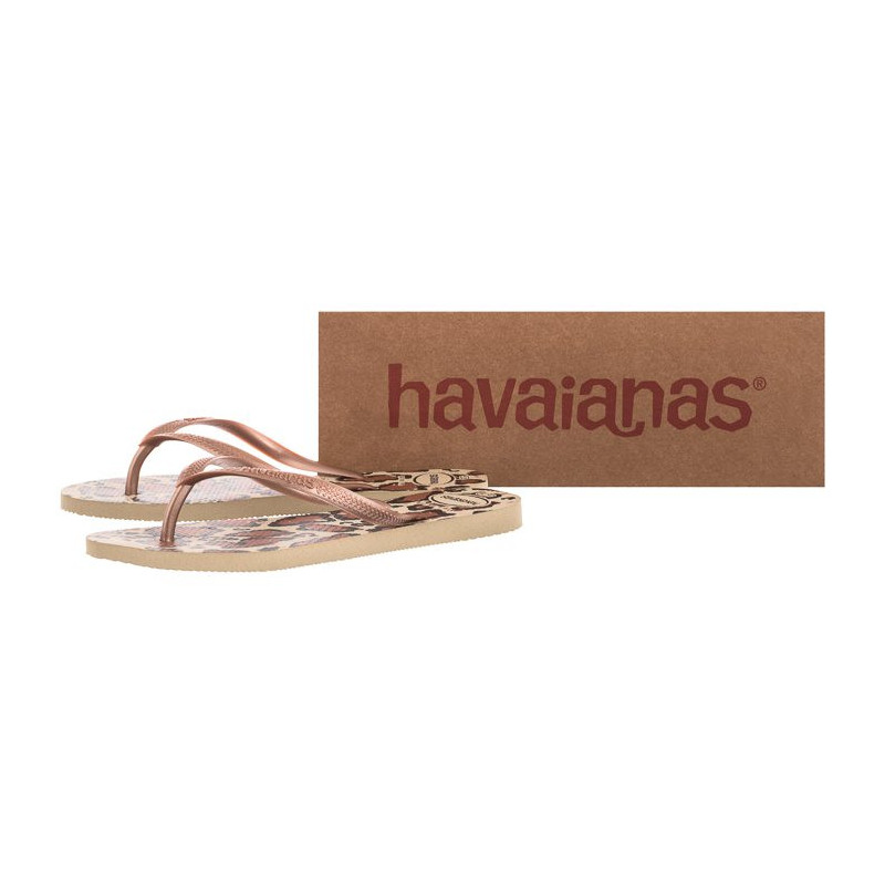 Havaianas Slim Animals FC Sand Grey/Rose Go 4103352-4879 (HI34-a) apavi