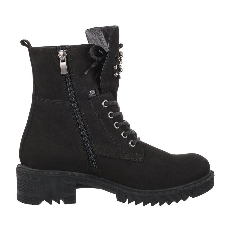 Venezia Czarne 12105-61 NUB BLACK (VE578-a) boots