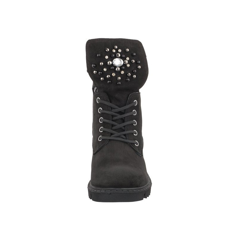 Venezia Czarne 12105-61 NUB BLACK (VE578-a) boots