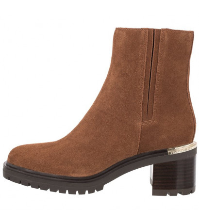 Tommy Hilfiger Outdoor Mid Heel Boot Natural Cognac FW0FW05940 GTU (TH322-a) batai