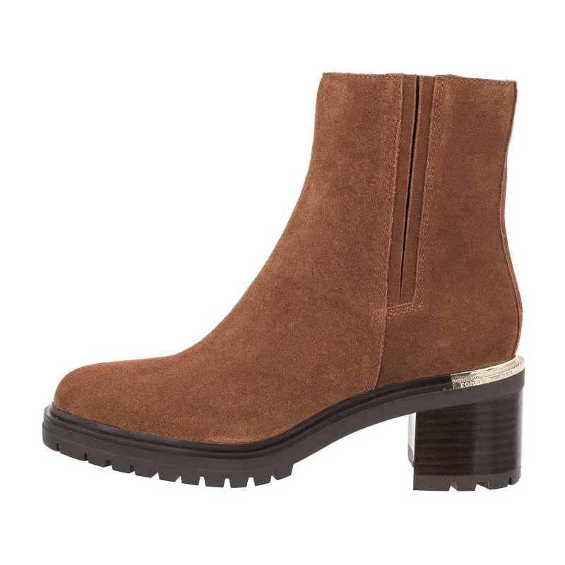 Tommy Hilfiger Outdoor Mid Heel Boot Natural Cognac FW0FW05940 GTU (TH322-a) batai