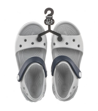 Crocs Crocband Sandal Kids Light Grey/Navy 12856-01U (CR39-t) sandals