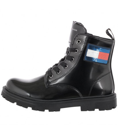 Tommy Hilfiger Lace-Up Bootie T1A5-31189-1225 999 Black (TH277-a) aulinukai