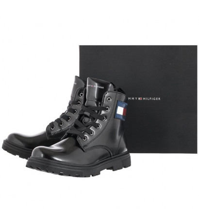 Tommy Hilfiger Lace-Up Bootie T1A5-31189-1225 999 Black (TH277-a) aulinukai