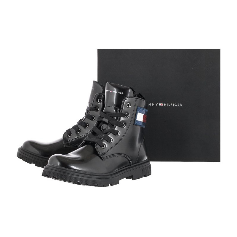 Tommy Hilfiger Lace-Up Bootie T1A5-31189-1225 999 Black (TH277-a) aulinukai