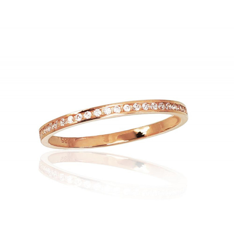 Gold ring 1100831(Au-R)_CZ, Red Gold 585°, Zirkons