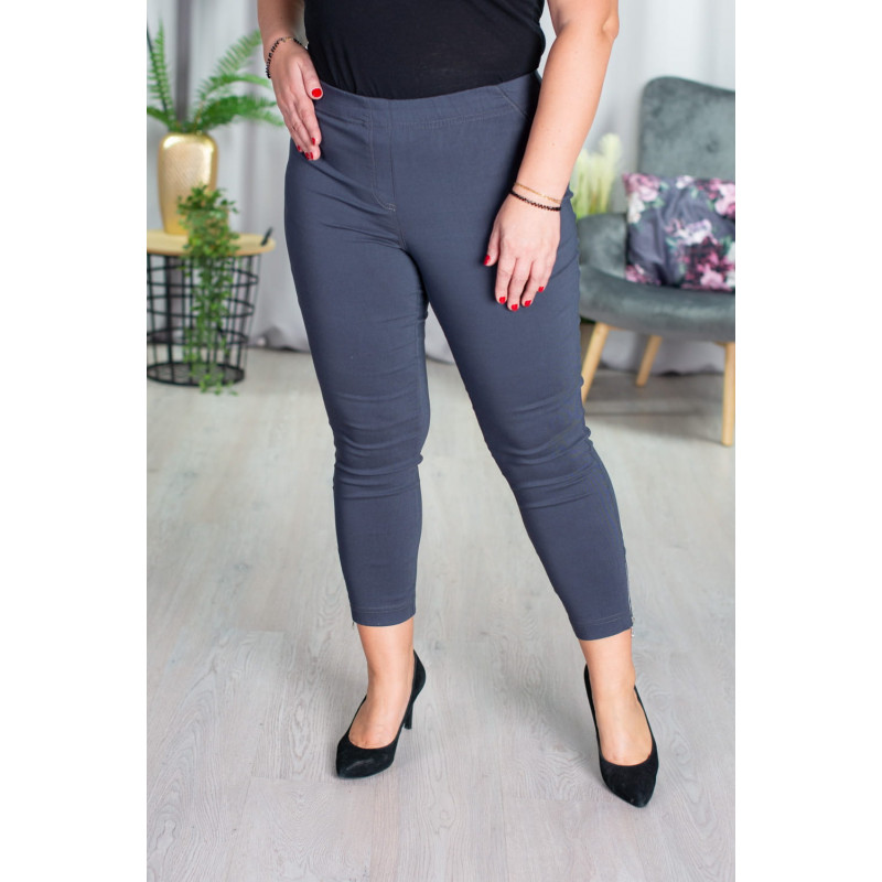 Elastic trousers with raised waist BENGALINY 04 Grey