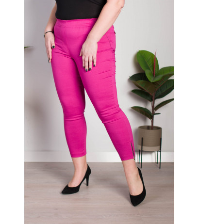 Elastic trousers with raised waist BENGALINY 04 Fuchsia